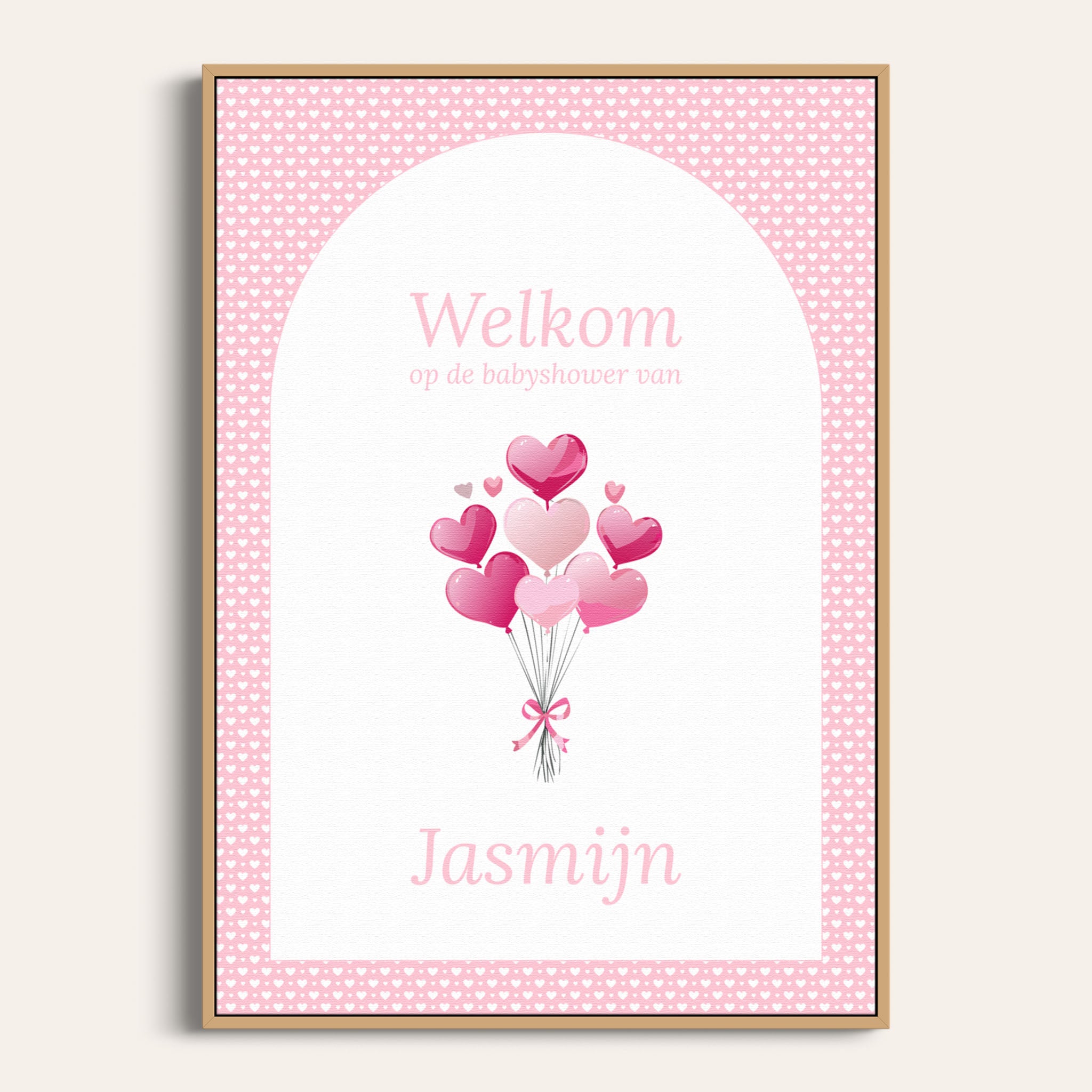 Babyvoorspellingen & Voor de Ouders - Roze Hartjes Met Strikje