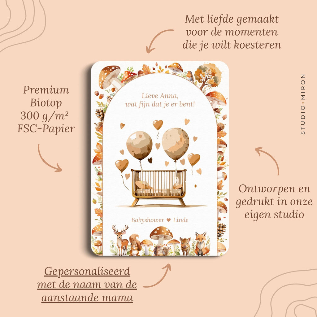 Mini Welkomstbord A6 - Naamkaart | Bosdieren