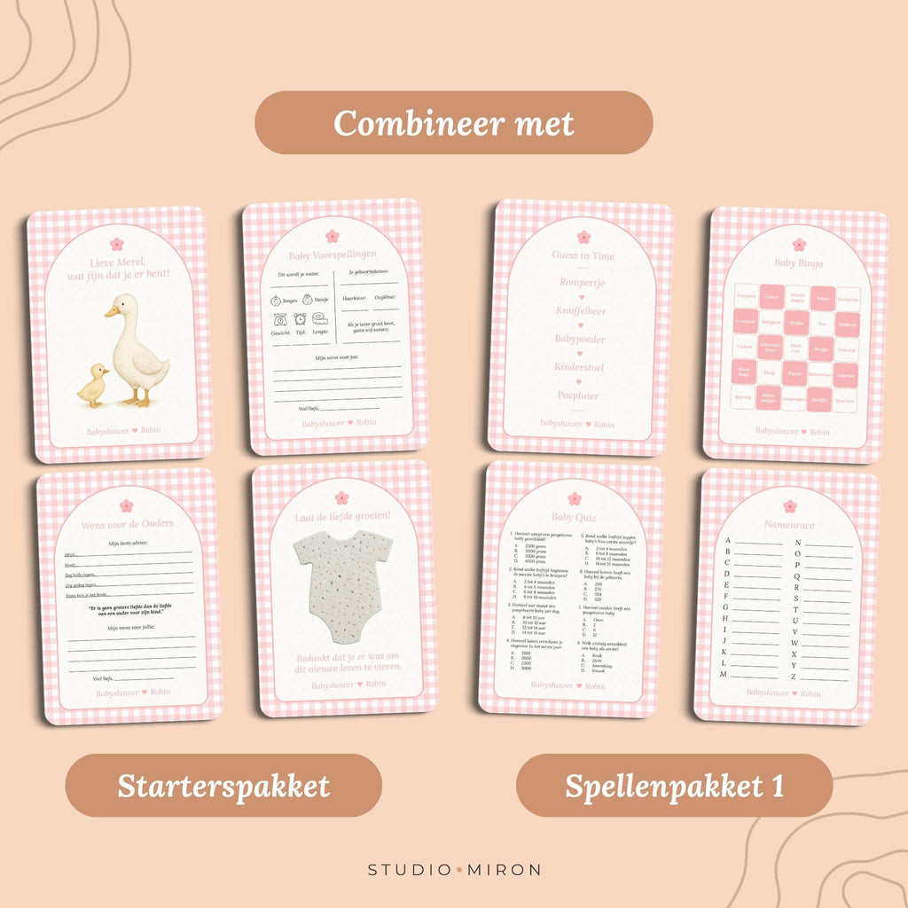 Spellenpakket 2 | Gingham Roze