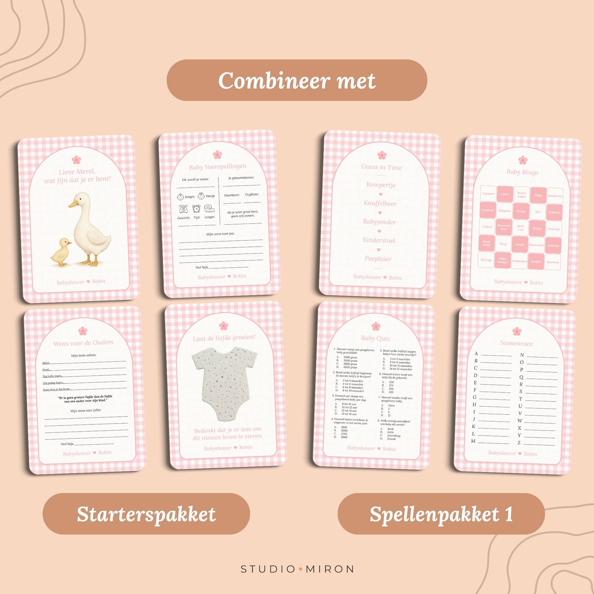 Spellenpakket 2 | Gingham Roze