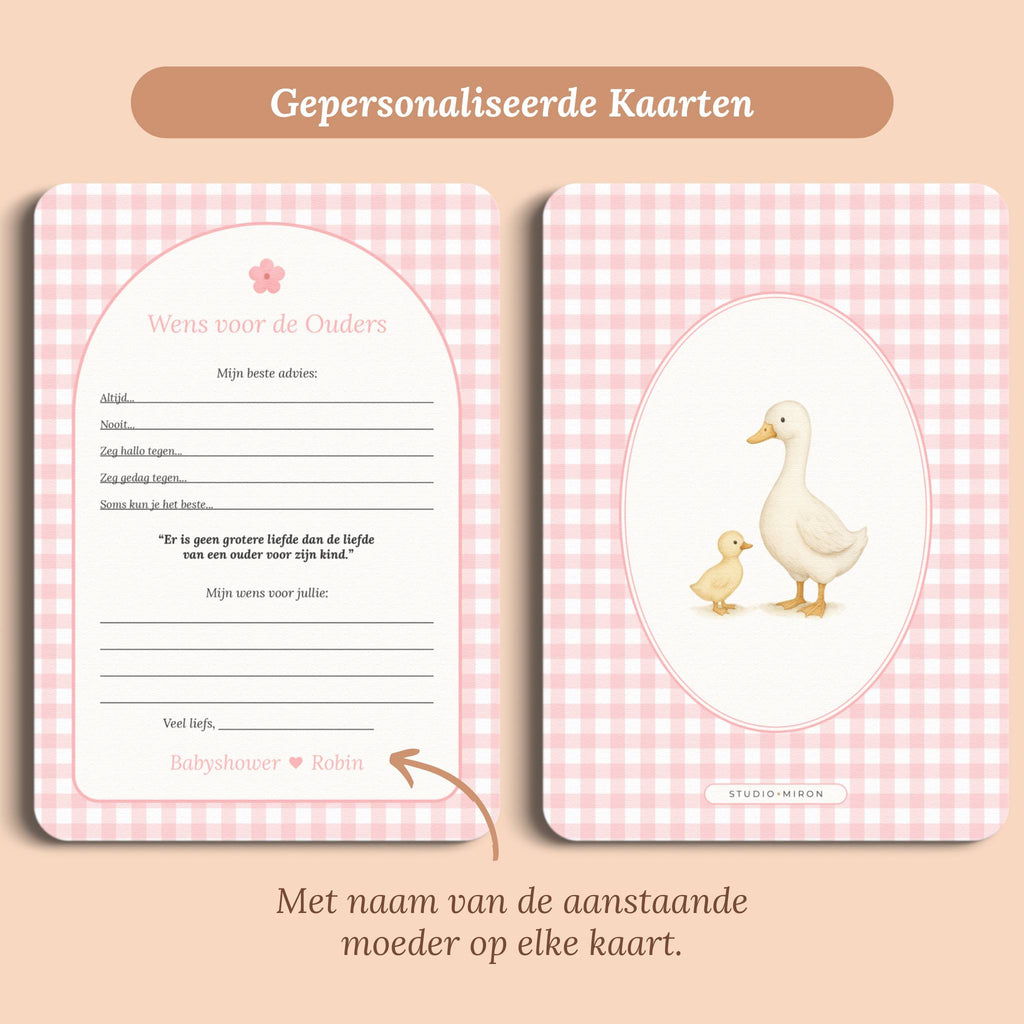 Wens voor de Ouders | Gingham Roze