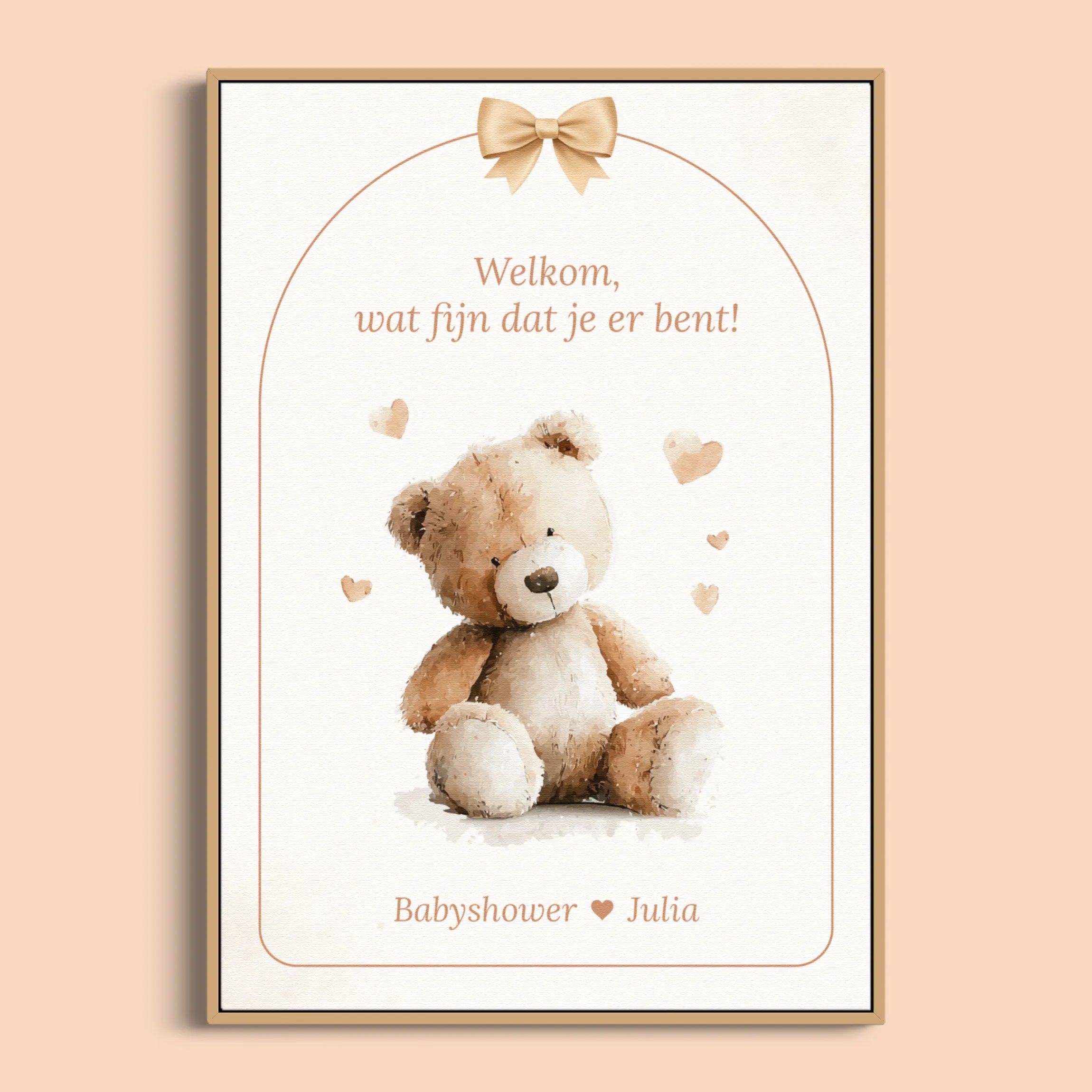 Babyshower Poster – Willkommensposter | Boho Schleife