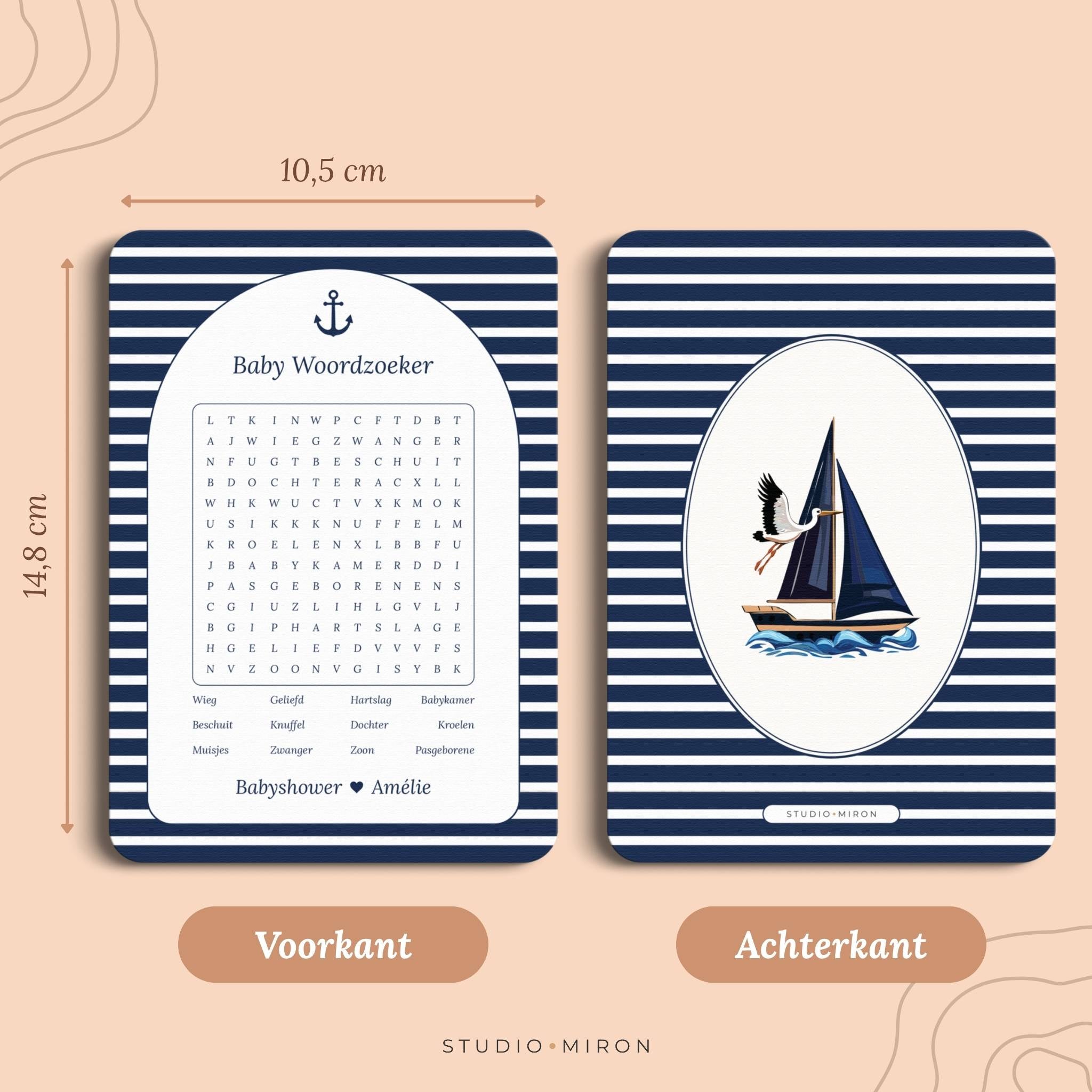 Baby Woordzoeker | Navy Blue