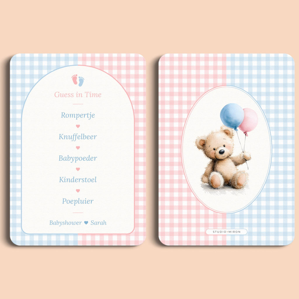 Guess in Time | Gingham Roze-Blauw