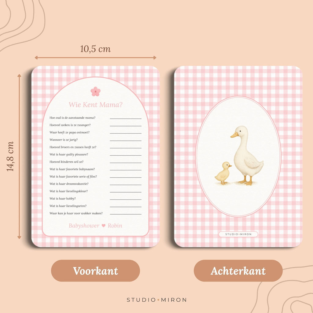 Wie kent Mama | Gingham Roze