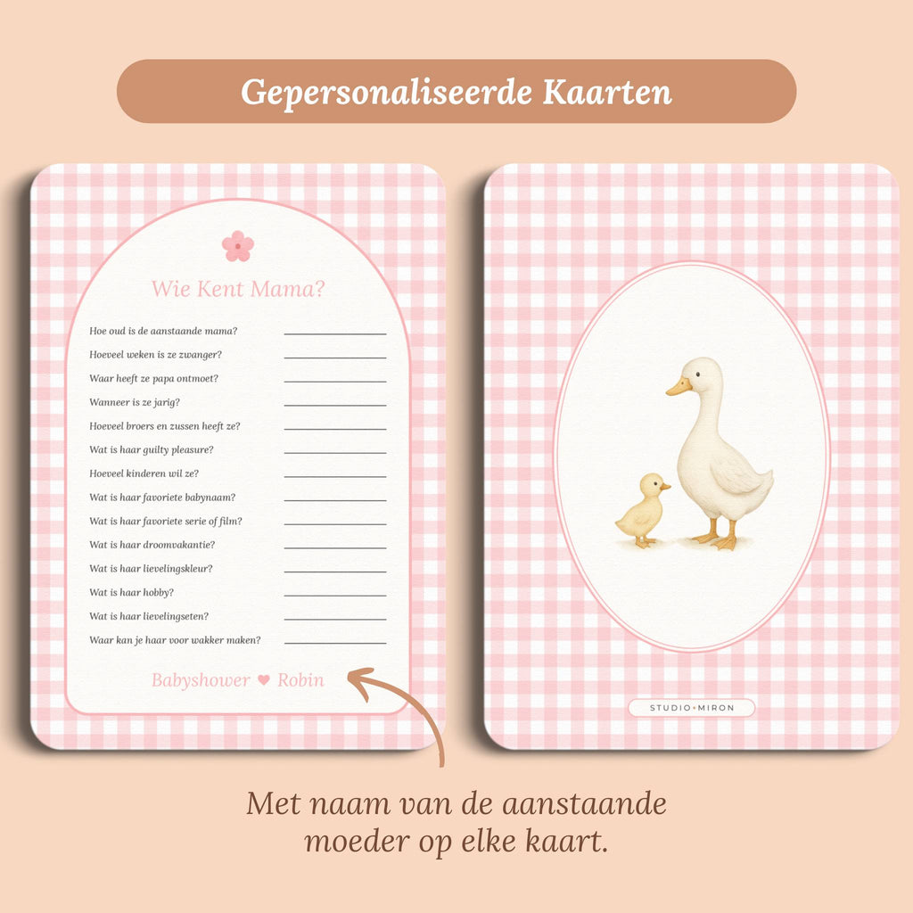 Wie kent Mama | Gingham Roze