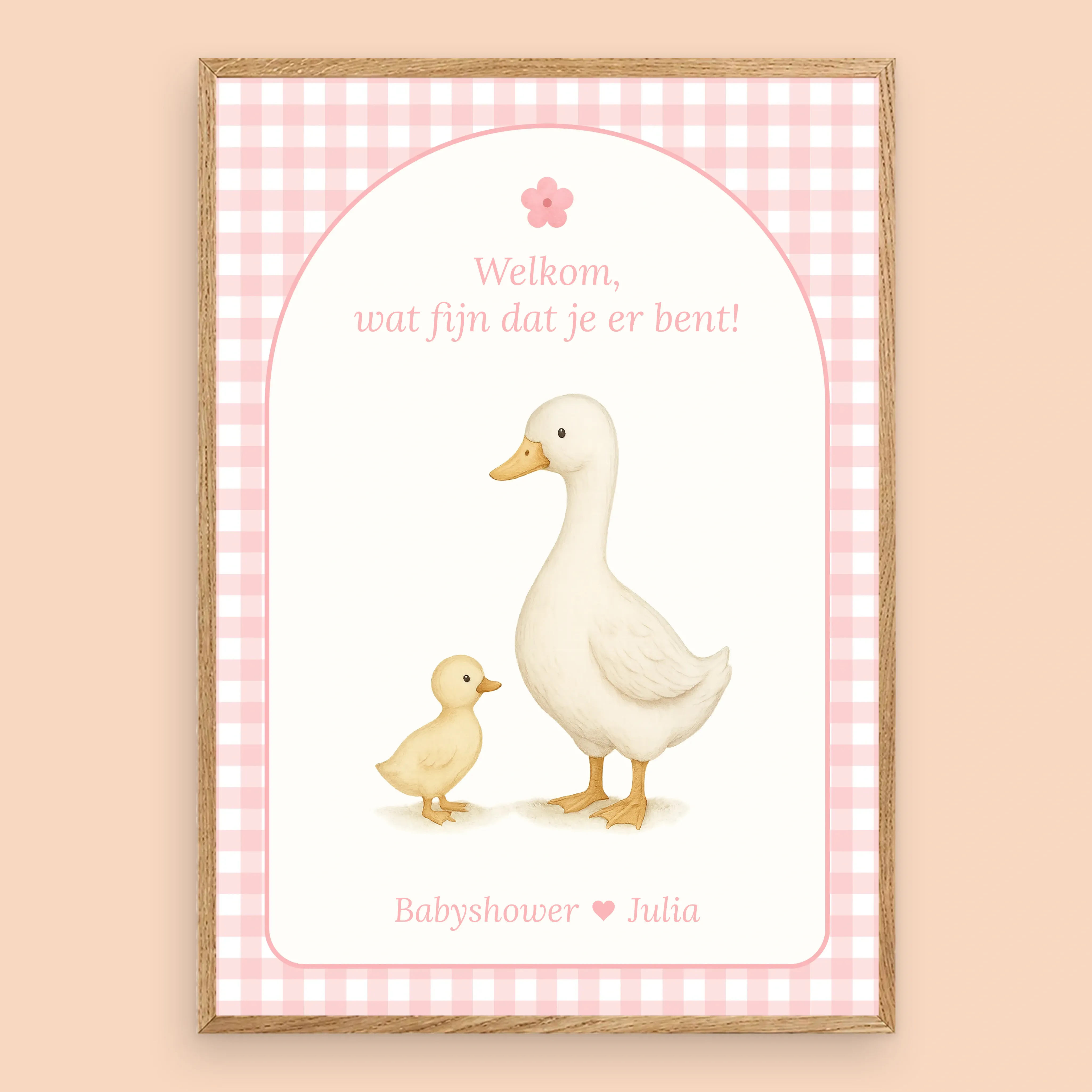 Vorschau des Willkommensschilds mit dem Namen, den du eingibst