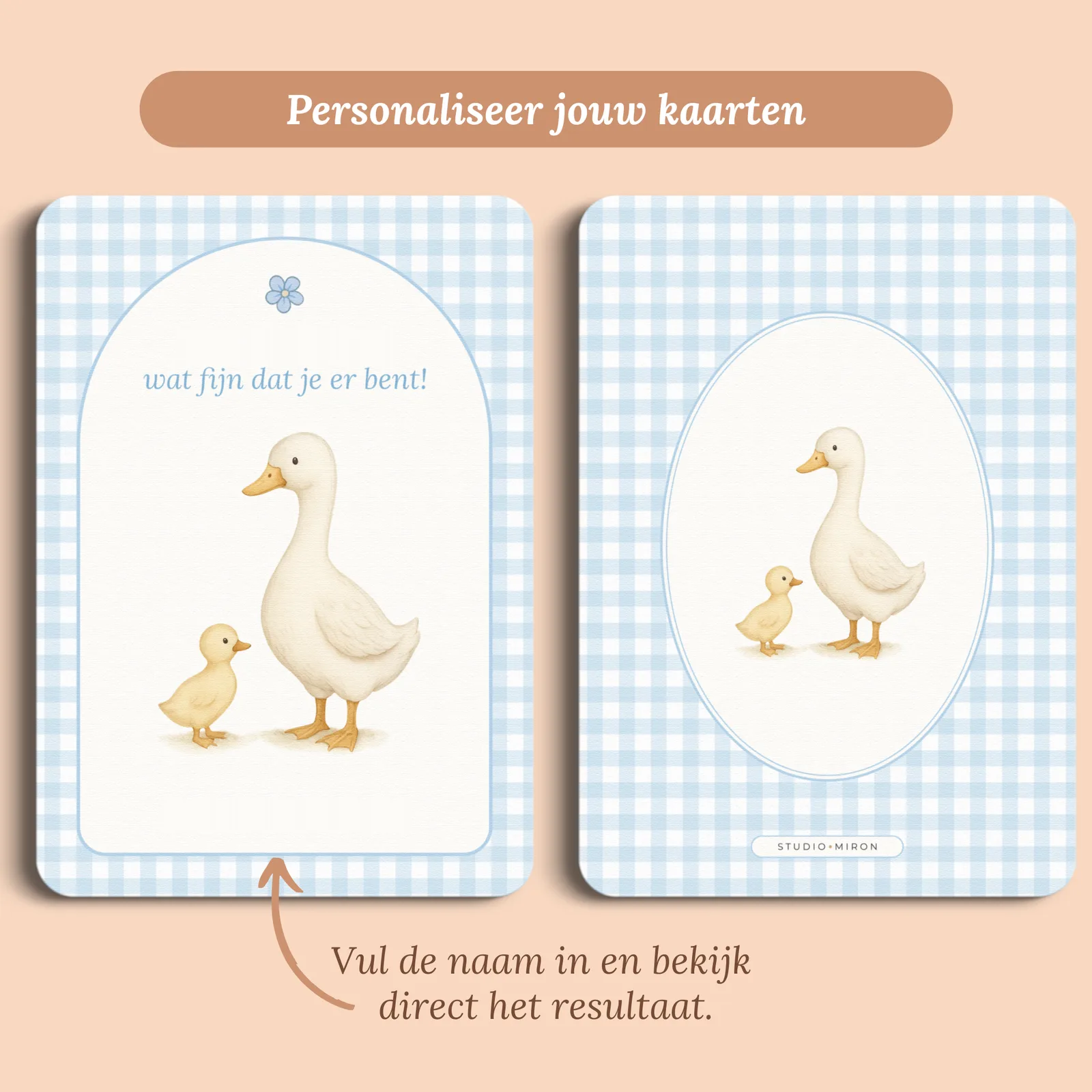 Vorschau der Karte mit dem Namen, den du eingibst