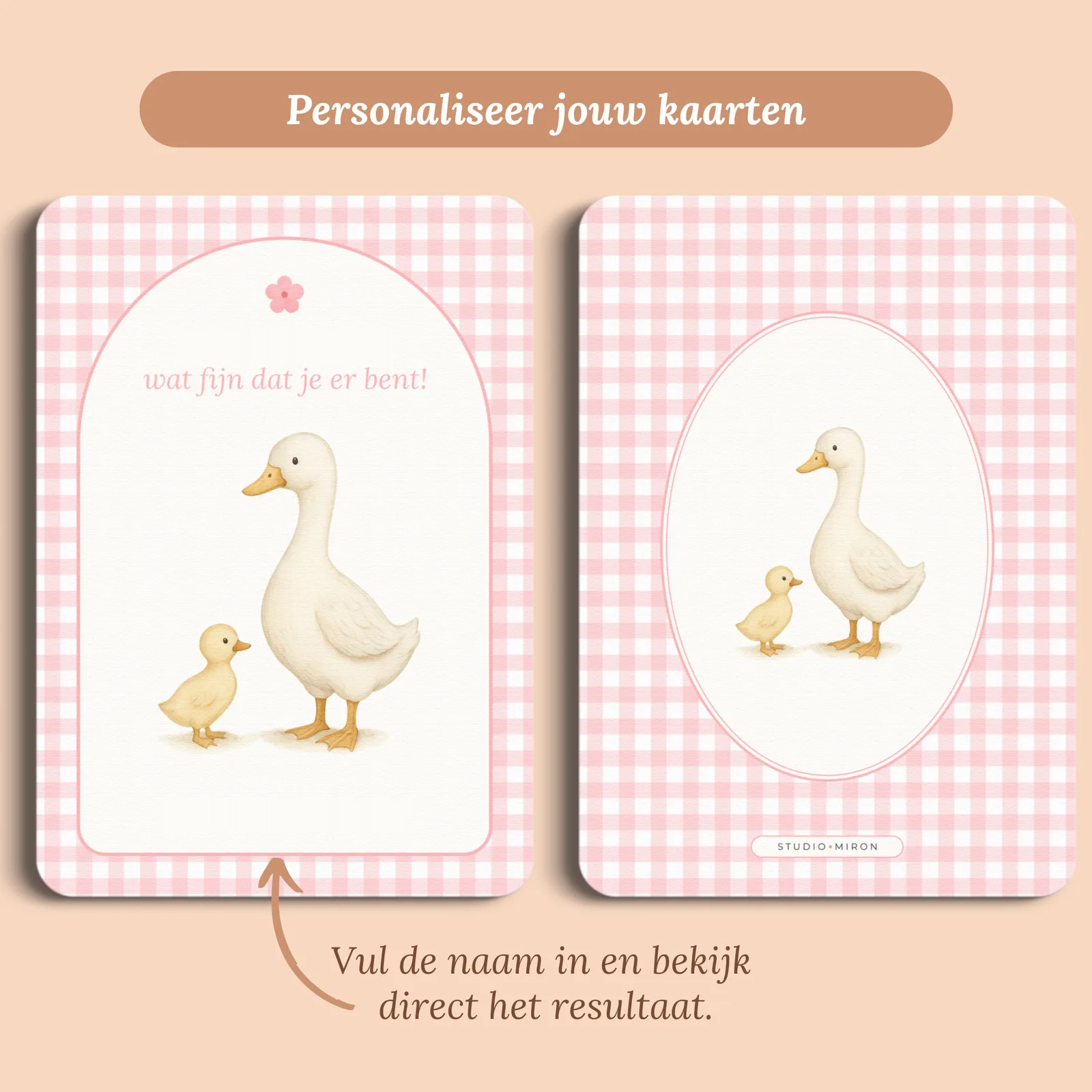 Vorschau der Karte mit dem Namen, den du eingibst